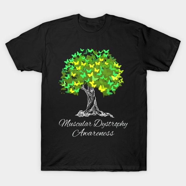 Duchenne Muscular Dystrophy Awareness T-Shirt Warrior Tree Hope Gifts T-Shirt by MerchAndrey